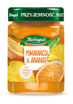 Herbapol Dżem o obniżonej zawartości cukru pomarańcza & ananas 280 g