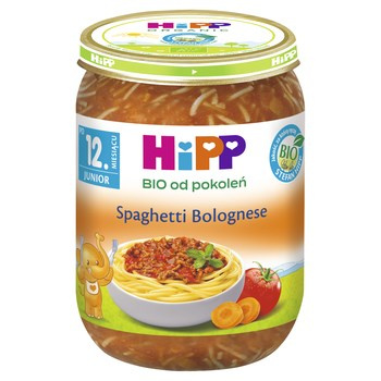 HiPP BIO Junior Spaghetti Bolognese po 12 miesiącu 250g