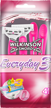Wilkinson Sword Everyday 3 Jednorazowe maszynki dogolenia dla kobiet 4szt