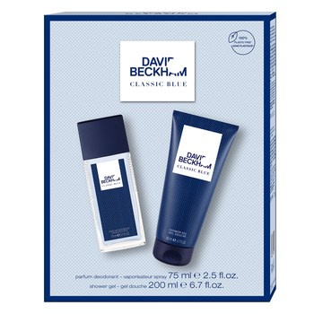 David Beckham Classic Blue zestaw prezentowy dla mężczyzn , dezodorant w naturalnym sprayu 75ml + żel pod prysznic 200ml