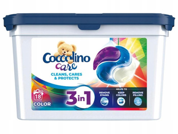 Coccolino Care Kapsułki 3w1 do prania kolorowych tkanin 486 g (18 prań)