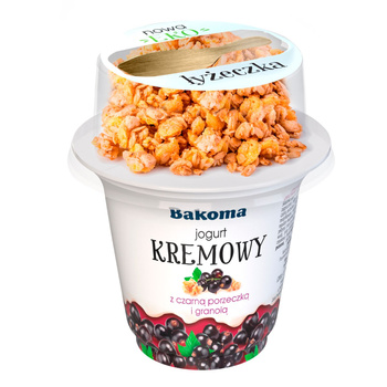 Bakoma Jogurt kremowy z czarną porzeczką i granolą 230 g