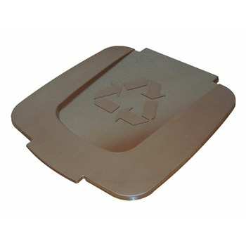 Pokrywa do kosza do segregacji 50 l  - brązowa, Bioodpady