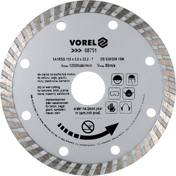 VOREL Tarcza diamentowa 115 mm Turbo