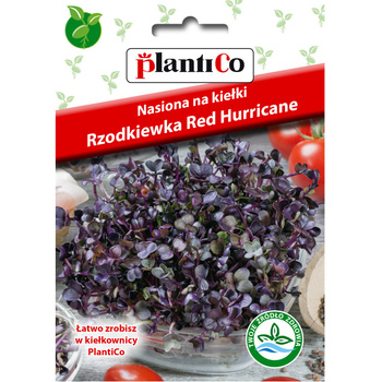 Nasiona na kiełki - Rzodkiewka Red Hurricane Plantico