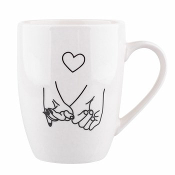 Kubek baryłka 300 ml dekoracja II Biała In love Altom Design