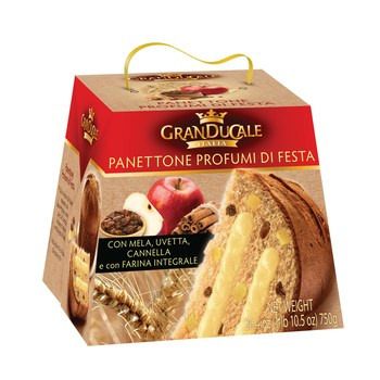Ciasto Panettonegranducale z kremem jabłkowym, kandyzowanymi jabłkami i cynamonem 750g