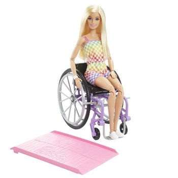 Barbie Fashonistas Lalka na wózku Strój w kratkę