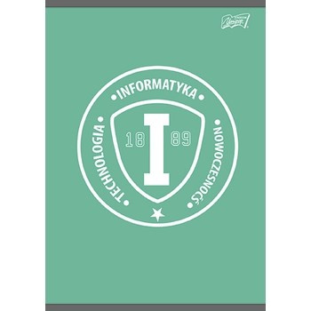 Unipap zeszyt okładka laminowana A5, 60 kartek, krata, informatyka ze ściągą COLLEGE