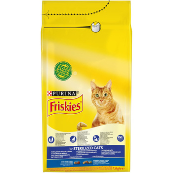 Friskies Sterilized Karma dla kotów z łososiem i warzywami 1,5 kg