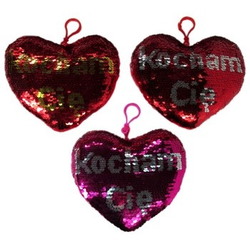 Sun-Day Zabawka pluszowa Serce cekinowe 15 cm S1528