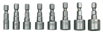 Nasadki wkrętakowe 1/4", zestaw 8 szt