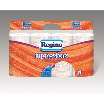 Regina impressions Papier toaletowy 3 warstwy 8 rolek