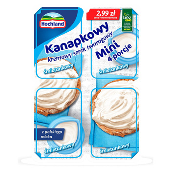 Hochland Kanapkowy mini serek twarogowy śmietankowy 120 g (4 x 30 g)