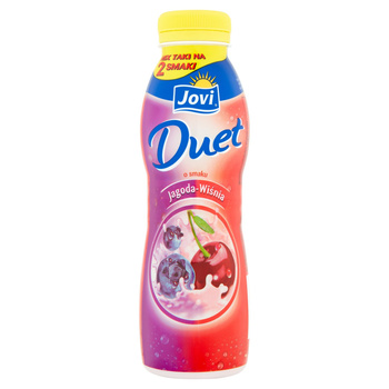 Jovi Duet Napój jogurtowy o smaku jagoda-wiśnia 350 g