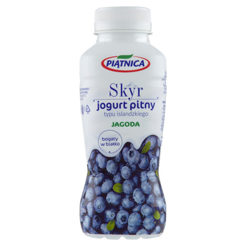 Piątnica Skyr jogurt pitny typu islandzkiego jagoda 330 ml