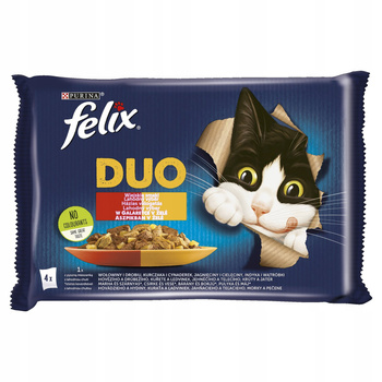 Felix Duo Karma dla kotów wiejskie smaki w galaretce 340 g (4 x 85 g)