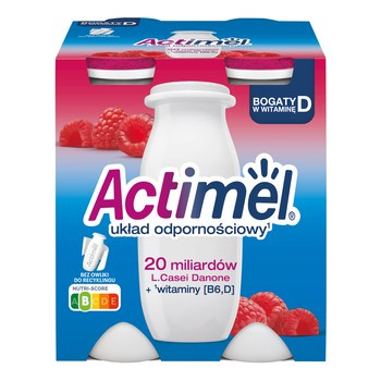 Actimel Mleko fermentowane o smaku malinowym 400 g (4 x 100 g)