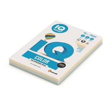 Papier ksero kolorowy IQ, A4 kolory pastelowe, 250 arkuszy