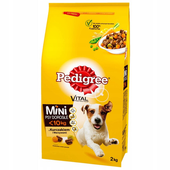 Pedigree Vital Protection Mini Psy dorosłe <10 kg Karma z kurczakiem i warzywami 2 kg