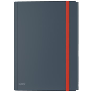 Teczka z gumką i kieszonką Leitz Cosy, PP, szara