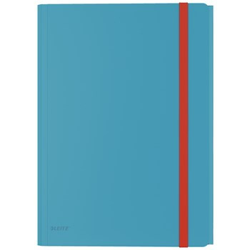 Teczka z gumką i kieszonką Leitz Cosy, PP, niebieska