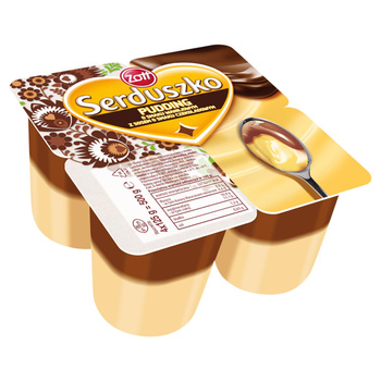 Zott Serduszko Pudding wanilia/czekolada 500g