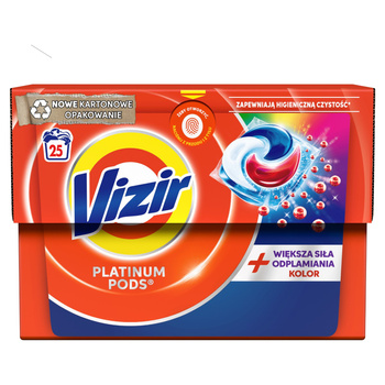 Vizir Platinum Pods Kapsułki do prania Extra Clean 25 szt. 567,5g (25x22,7 g)