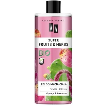 AA Super Fruits&Herbs żel do mycia ciała opuncja&amarantus 500 ml