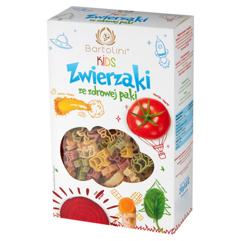 Bartolini Kids Makaron pszenny 5-smakowy zwierzaki 250 g