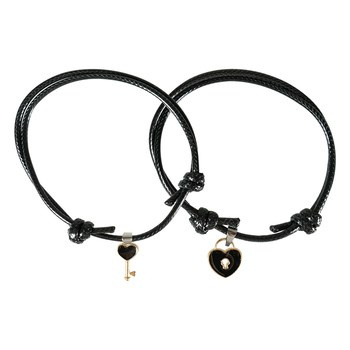 Komplet bransoletek - klucz do serca (2 szt.)