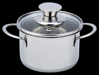 Garnek nierdzewny 12 cm z pokrywą