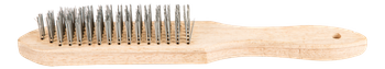 Szczotka druciana 6-rzędowa, drewniany uchwyt