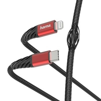 Kabel ładujący/data USB-C – Lightning Hama Extreme 1,5m Czarny