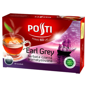 Posti Earl Grey Herbata Czarna Ekspresowa Aromatyzowana 120 g (80 x 1,5 g)
