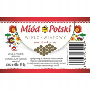Apis Miód polski wielokwiatowy pszczeli nektarowy 350 g