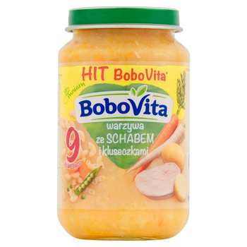 BoboVita Warzywa ze schabem i kluseczkami po 9 miesiącu 190 g