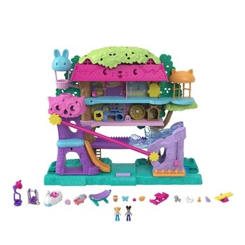 Polly Pocket Przygody zwierzątek - Domek na drzewie Zestaw