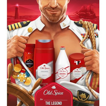 Zestaw podarunkowy Old Spice Original: dezodorant w sztyfcie 50ml, żel pod prysznic 250ml, woda po goleniu 100ml, mini żel pod prysznic 50ml