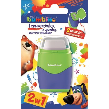 Bambino temperówka z gumką 2w1