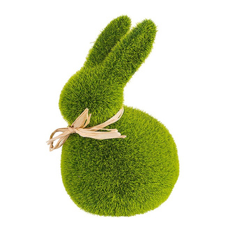 Figurka zając pokryta sztuczną trawą  10x8x14,5 cm