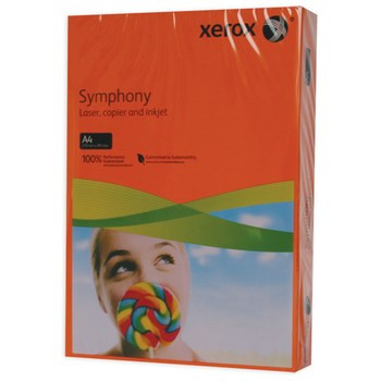 Papier ksero kolorowy Xerox Symphony A4 80g/m2 500arkuszy pomarańczowy ciemny