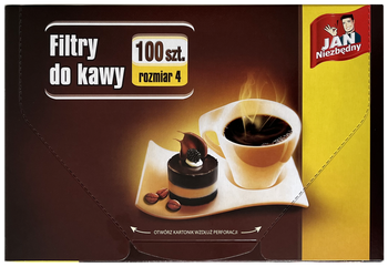 Jan Niezbędny Filtry do kawy rozmiar 4 100 szt
