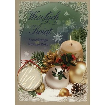 Karnet B6 brokatowany z wycięciem, opłatek