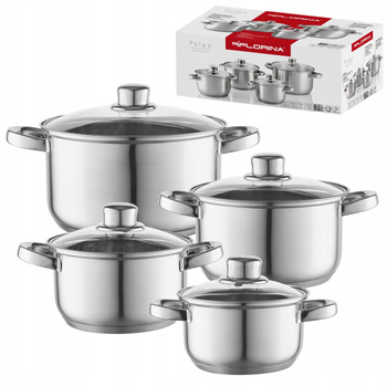 Komplet garnków 8 części Polpo