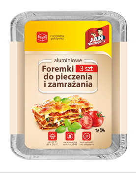 Jan Niezbędny Foremki aluminiowe pieczenie i zamrażanie 3szt
