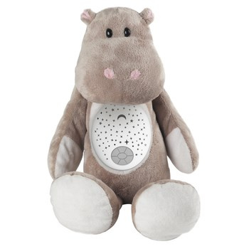 KAICHI Zabawka z pozytywką, lampką nocną i projektorem Hipopotam 6 m+