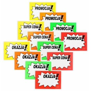 KORFED Etykieta laminowana Promocja 11x8cm mix x 20 szt.