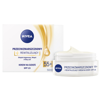 NIVEA Przeciwzmarszczkowy + rewitalizujący krem na dzień SPF 15 55+ 50ml
