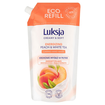 Luksja Creamy & Soft Kremowe mydło w płynie Brzoskwinia i Biała Herbata 900ml opakowanie uzupełniające